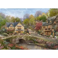 puzzle 2000 - Schmidt Spiele Thomas Kinkade Studios Summer in Cobblestone Village, 2000 det. - 3 nuotrauka