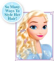 rinkinys - Just Play Disney Frozen 2 Elza plaukų modeliavimo galva su priedais, 32806 - 3 nuotrauka