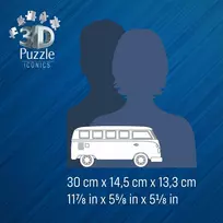 ravensburger 3d puzzle - Ravensburger Iconics Volkswagen T1, 162 det. - 5 nuotrauka
