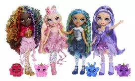 rainbow lele - MGA Rainbow High Rainbow Shimmers Bella lėlė 122395, 28 cm, Rožinė (Pink) - 3 nuotrauka