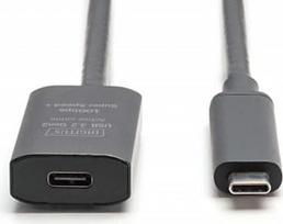 usb extension - Digitus DA-73112 Aktyvus USB 3.2 Gen2 10G ilgintuvas USB-C į USB-C 5m Juodas (Black) - 3 nuotrauka