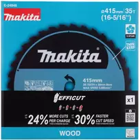 pjovimo diskas pjuklas medienai - Pjovimo diskas Makita E-24848, 415X2,3x30mm, 23°, T35 - 3 nuotrauka