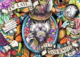 ravensburger puzzle 1000 - Ravensburger Fashionably Late 12001712, 1000 det. - 2 nuotrauka
