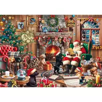 kaledine delione - Schmidt Spiele Cozy Christmas 58872, 49.3 x 69.3 cm, 1000 det. - 3 nuotrauka