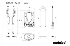 akumuliatorinis purkstuvas - Metabo RSG 18 LTX 15 (602038850) - 9 nuotrauka