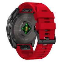 garmin fenix 8 51 mm apyranke - Tech-Protect watch strap Silicone Garmin fenix 5X/5X Plus/6X/6X Pro/7X/8 51mm, red | 5906302376780 - 5 nuotrauka