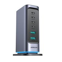 usb c 65w ikroviklis - Joyroom JR-TCM02 daugiaportis GaN įkroviklis 65W EU 4x USB-C, 2x USB-A - Juodas (Black) - 13 nuotrauka