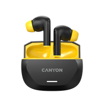 bluetooth ausines anc - CANYON headset HEXAGON 7 TWS ANC ENC Wireless Charge Black Yellow | CNS-TWS7BY - 2 nuotrauka