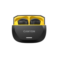 bluetooth ausines anc - CANYON headset HEXAGON 7 TWS ANC ENC Wireless Charge Black Yellow | CNS-TWS7BY - 3 nuotrauka