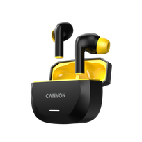 bluetooth ausines anc - CANYON headset HEXAGON 7 TWS ANC ENC Wireless Charge Black Yellow | CNS-TWS7BY - 4 nuotrauka