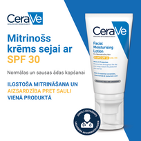 drekinantis kremas veidui - CeraVe Moisturizing Face Kreminis SPF30 52 ml - 4 nuotrauka