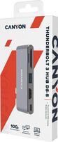 thunderbolt 3 - Canyon DS-05B 7-in-1 Thunderbolt 3 Multiport Hub Space Gray (Kosminė pilka) - 2 nuotrauka