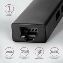 usb c 3.2 hub - Axagon HMC-GL3A SuperSpeed USB-C hub + gigabit LAN Juodas (Black) - 3 nuotrauka