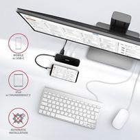usb c hub hdmi - Axagon HMC-6GL SuperSpeed USB-C 6in1 Hub, Juodas (Black) - 4 nuotrauka