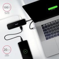 usb c hub hdmi - Axagon HMC-6GL SuperSpeed USB-C 6in1 Hub, Juodas (Black) - 5 nuotrauka