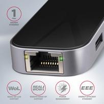 usb c hub hdmi - Axagon HMC-6GL SuperSpeed USB-C 6in1 Hub, Juodas (Black) - 7 nuotrauka