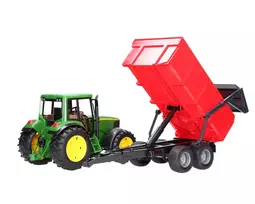 tractor john deere - Žaislinis traktorius Bruder John Deere 6920 Tractor & Trailer BR02057, raudona/žalia - 6 nuotrauka