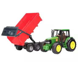 tractor john deere - Žaislinis traktorius Bruder John Deere 6920 Tractor & Trailer BR02057, raudona/žalia - 9 nuotrauka