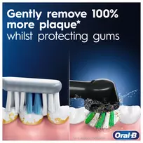 oral b pro - Oral-B Pro 1 Cross Action Juodas (Black) - 2 nuotrauka