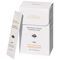 baltos kaukes - Naktinė veido kaukė d'Alba Waterfull Vegan Sleeping Pack, 4 ml, 12 vnt. - 2 nuotrauka