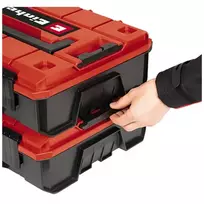 putplastis - Einhell Einhell sistemos dėklas E-Case SF įsk. tinklelio putplastis, įrankių dėžė (juodas/raudona, su tinklelio putplasčio įdėklu) - 4 nuotrauka