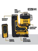 laser green - DeWALT DCLE34035D1 3D lazerinis nivelyras 360° žalias (Green) - 4 nuotrauka