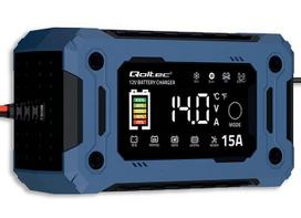 24v - Qoltec Išmanusis mikroprocesorinė kroviklis 12V 15A su LCD, skirtas AGM, GEL, SLA, EFB, LiFePO4 akumuliatoriams - 7 nuotrauka
