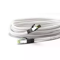 cat8 - Goobay 1m RJ45 Patchkabel CAT 6A S/FTP (PiMF), 500 MHz, mit CAT 7 Rohkabel, baltas LSZH halogenfrei, Kupfer - 3 nuotrauka