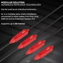 usb prailginimo - LINDY CABLE USB2 8M ACTIVE EXT. PRO/42780  - 2 nuotrauka