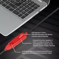 usb prailginimo - LINDY CABLE USB2 8M ACTIVE EXT. PRO/42780  - 3 nuotrauka
