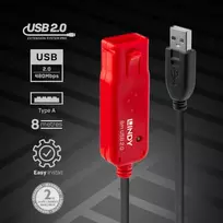 usb prailginimo - LINDY CABLE USB2 8M ACTIVE EXT. PRO/42780  - 6 nuotrauka