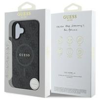 guess pu leather 4g - Guess "PU Leather 4G Colored Ring MagSafe Case iPhone 16" Black - 2 nuotrauka