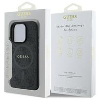 apple iphone 16 pro max case - Guess "PU Leather 4G Colored Ring MagSafe Case iPhone 16 Pro Max" Black - 2 nuotrauka