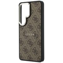 guess pu leather 4g - Guess PU Leather 4G Gold Frame Magnetic dėklas skirtas Samsung Galaxy S26 Ultra rudos spalvos - 4 nuotrauka