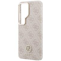 guess pu leather 4g - Guess PU Leather 4G Strass Logo Gold Frame Magnetic dėklas skirtas Samsung Galaxy S26 Ultra rožinės spalvos - 4 nuotrauka