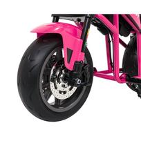 motociklai - Elektrinis motociklas SUPERMOTO, Pink - 8 nuotrauka