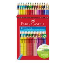 akvareliniai piestukai - Faber-Castell Colour Grip, akvareliniai pieštukai, 36 spalvos, tribriauniai - 2 nuotrauka
