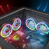 rgb fan - Thermaltake SWAFAN 12 RGB 3-Pack Black - 3 nuotrauka