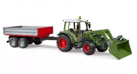 traktoriai zaisliniai - BRUDER 1:16 Fendt Vario 211 traktorius su priekiniu krautuvu ir priekaba, 02182 - 7 nuotrauka