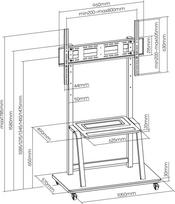 lcd stovas - Sbox FS-1035 (37-100/150kg/800x600) - 2 nuotrauka