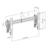 sieninis tv stovas - Sbox LVW02-48T (37-70/70kg/800x400) - 3 nuotrauka
