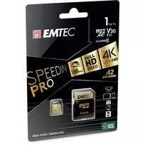 1tb atmintis - Emtec MicroSDXC 1TB UHS-I U3 V30 A2 SpeedIN + SD Adapter - 2 nuotrauka