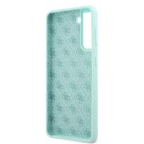 galaxy s21 plus deklas - Guess "GUHCS21MLSLMGLB Silicone Metal Logo Script Cover Galaxy S21 Plus" - 3 nuotrauka