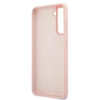 s21 plus deklai - Guess "GUHCS21MLSVSPI Silicone Vintage Cover Galaxy S21 Plus" Pink - 3 nuotrauka