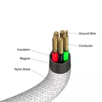 usb c cable 60w - Verbatim USB laidas USB C (M) – USB C (M), 60W, 1,2m, magnetinis, pilkas, dėžutė, 31850 - 5 nuotrauka