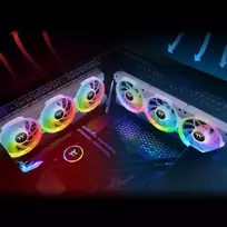 fan case - Thermaltake SWAFAN EX12 RGB 120 mm Baltas (White) Ventiliatorius 3 vnt. - 6 nuotrauka