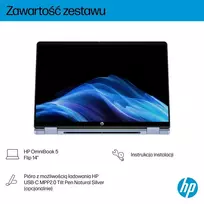 intelius - HP OmniBook 5 Flip 14-fp0004nw, Core i5 120U, 16 GB, 512 GB, 14", 2K, Touch, Dangaus mėlyna (Sky Blue) - 4 nuotrauka