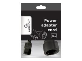 power cord, - Gembird Adapter Schuko / IEC320 Black - 3 nuotrauka