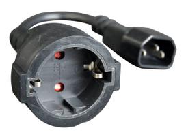 power cord, - Gembird Adapter Schuko / IEC320 Black - 4 nuotrauka