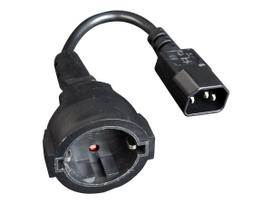 power cord, - Gembird Adapter Schuko / IEC320 Black - 5 nuotrauka